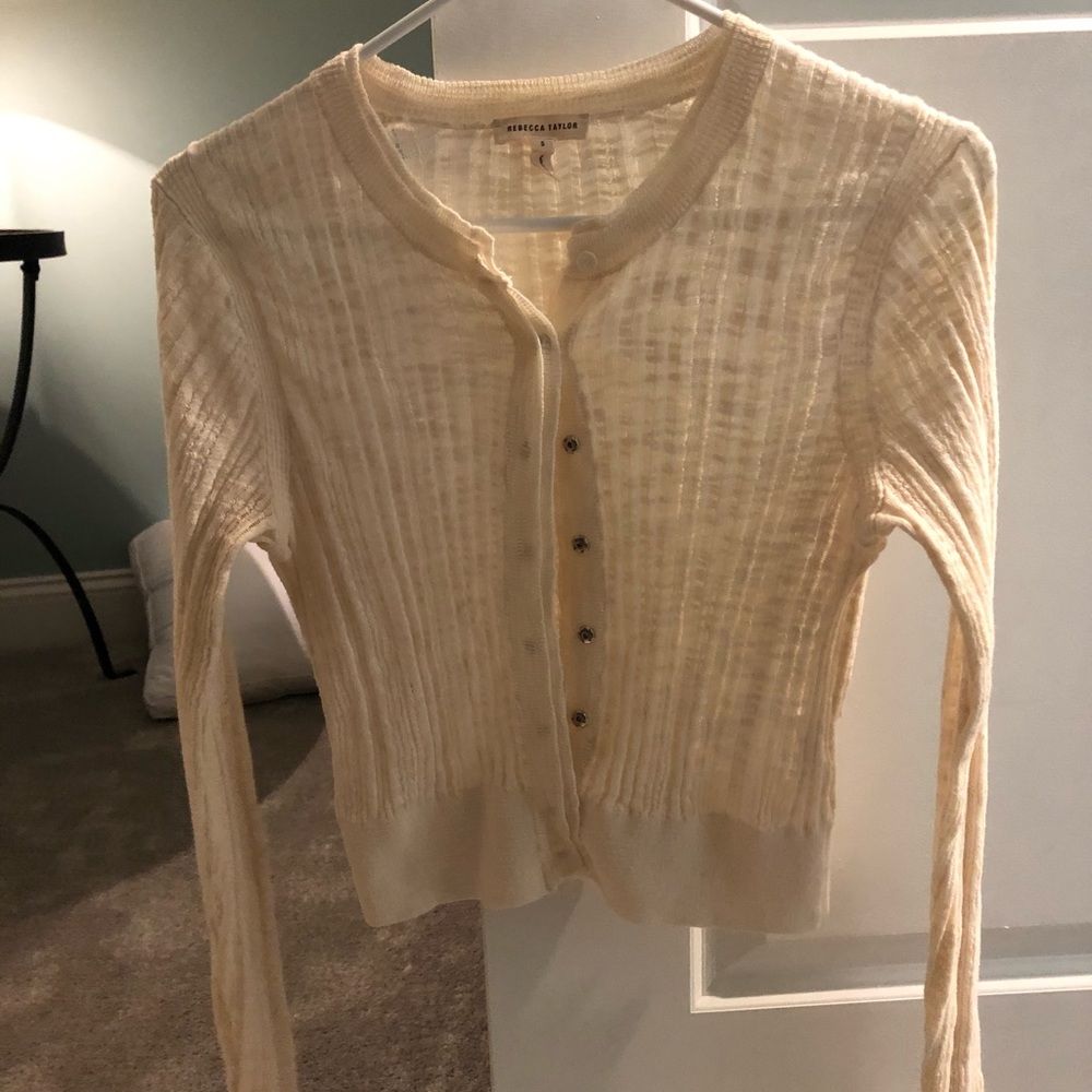 Rebecca Taylor, cream, light weight short cardigan
